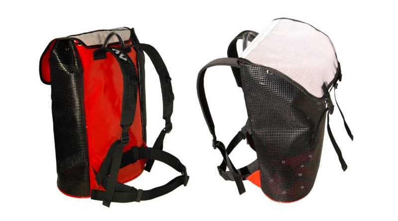 Σακίδιο για canyoning από PVC 1100 dTex 900 g / m² καμβά.